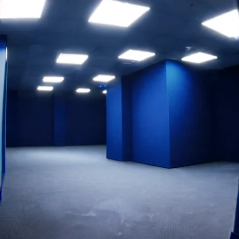Scrbackrooms, Dark Blue Wall, Scary, No Light, Corridor — Stable Diffusion AI Prompt: ((scrbackrooms)), dark blue wall, scary, no light, corridor