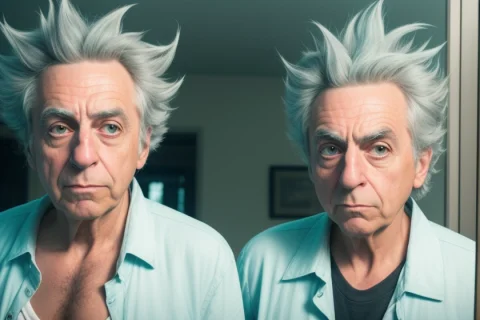 Photograph Of Rick Sanchez From Rick And Morty, Real, Human — Stable Diffusion AI Prompt: Photograph of Rick Sanchez from Rick and Morty, real, human