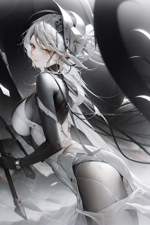 Masterpiece, Best Quality, Girl,white Suit,white Long Hair