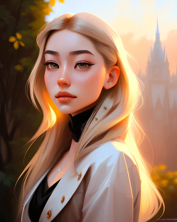 A Digital Oil Painting Of A Beautiful Girl, Intricate, 8k, H...