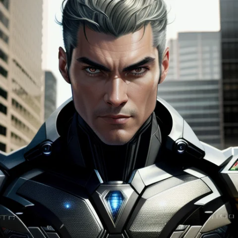 Photo Of A Cyborg Man In The Style Of Stefan Kostic, Realist... — Stable Diffusion AI Prompt: photo of a cyborg man in the style of stefan kostic, realistic, sharp focus, 8 k...