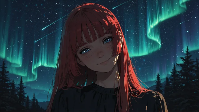 Masterpiece, 1girl, Aged Up, Blue Eyes, Red Hair, Hime Cut,...