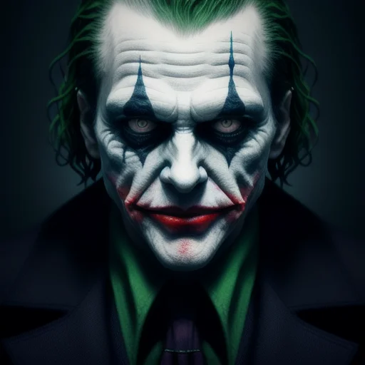 Joker In The Fog, Ultra Realistic, Concept Art, Intricate De...