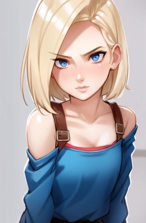 1girl, Loraandava40.9, Loraandroid18, Blonde Hair, Blue Eyes...