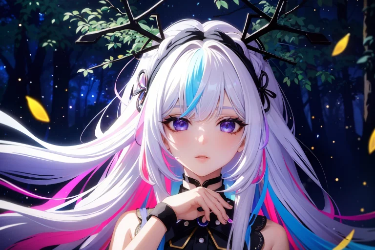 1girl, White Hair, Long Hair, French Braid, Beautiful Hair S...