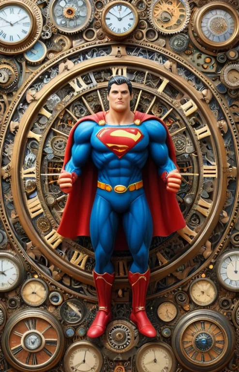 Clockstyle, Loraclockstyle-0000090.5 Superman Made Of Clocks...