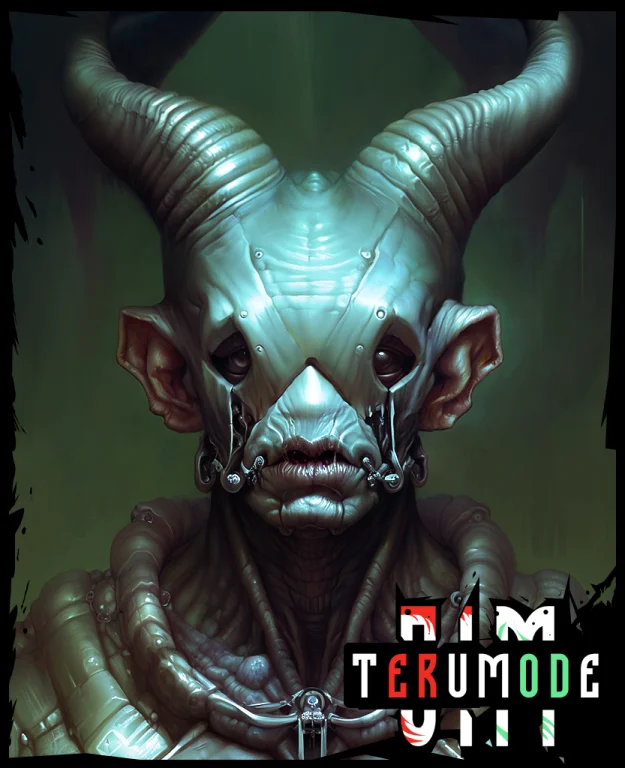 Art By Apterus1.2. Close Up Face Zombie Astronaut, Symmetry1...