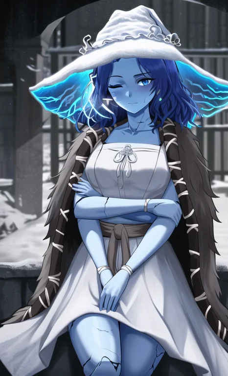 Best Quality, 1girl, Extra Arms, Blue Eyes, One Eye Closed,...