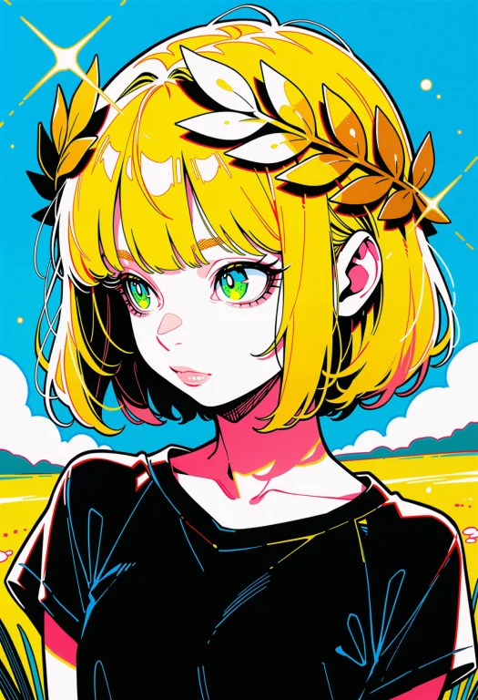 Masterpiece, Digital Illustration In A Bold Vector Line Art...