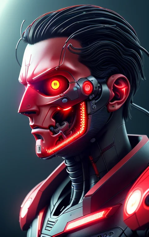 Bright Red Eyes1.1, Complex 3d Render Ultra Detailed Of A Be...