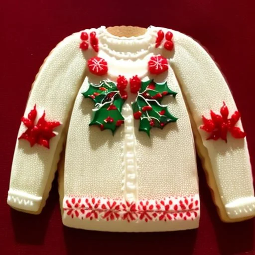 Xmascookie Of A Christmas Sweater, Intricate, Highly Detaile...