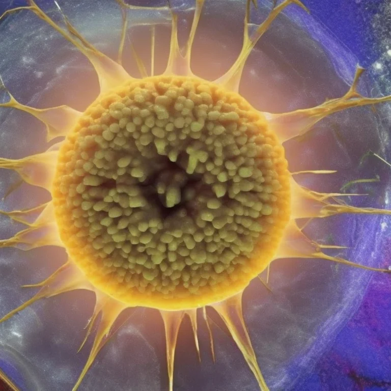 Microscopic Photograph Of A Polio, Octane Render, 4 K