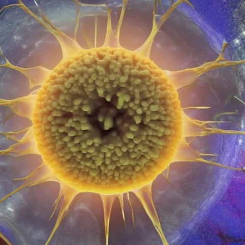 Microscopic Photograph Of A Polio, Octane Render, 4 K — Stable Diffusion AI Prompt: microscopic photograph of a polio, octane render, 4 k