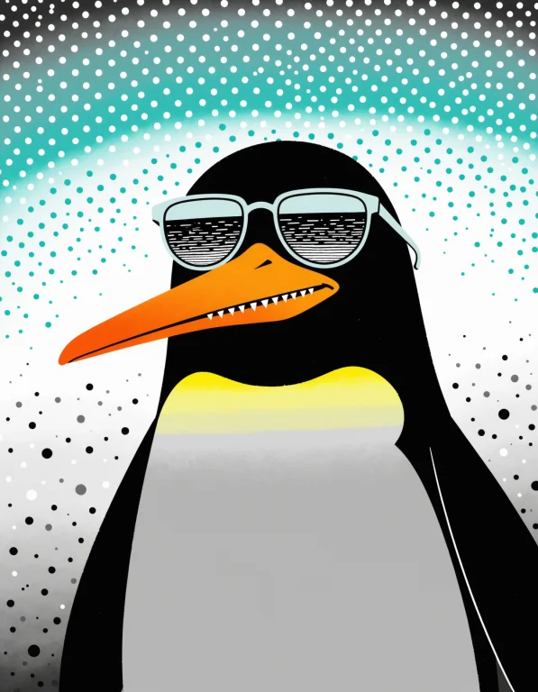 Penguin, Sharp Teeth, Sunglasses, No Humans, Grey Theme, Aqu...