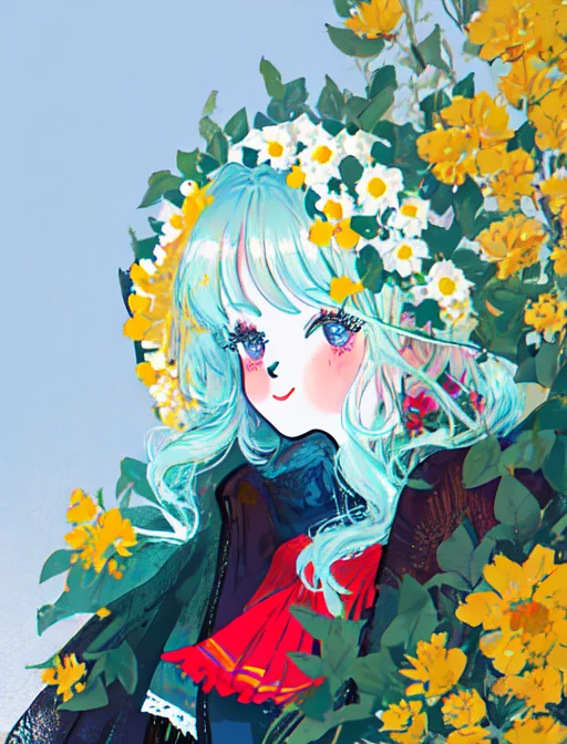 1girl, Smile, , Portrait, Cute, Highres, Absurdres, Very Det...
