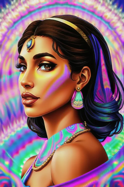Portrait Of Floral1.05 Jasmineshurik-2000 As A Beautiful God...
