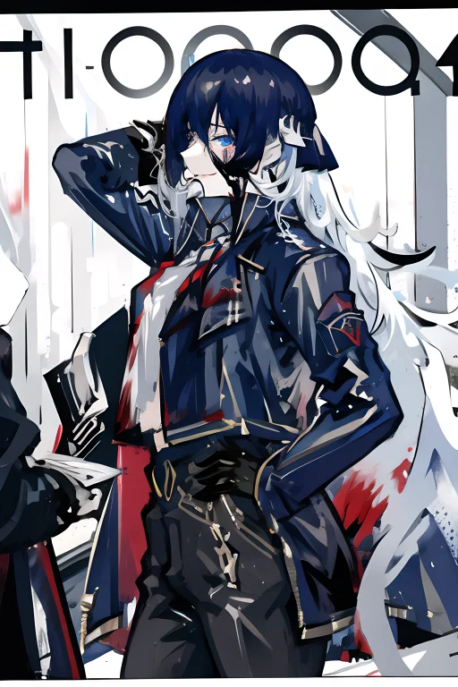 Masterpiece,best Quality,1girl, Bangs, Blackgloves, Blood, B...