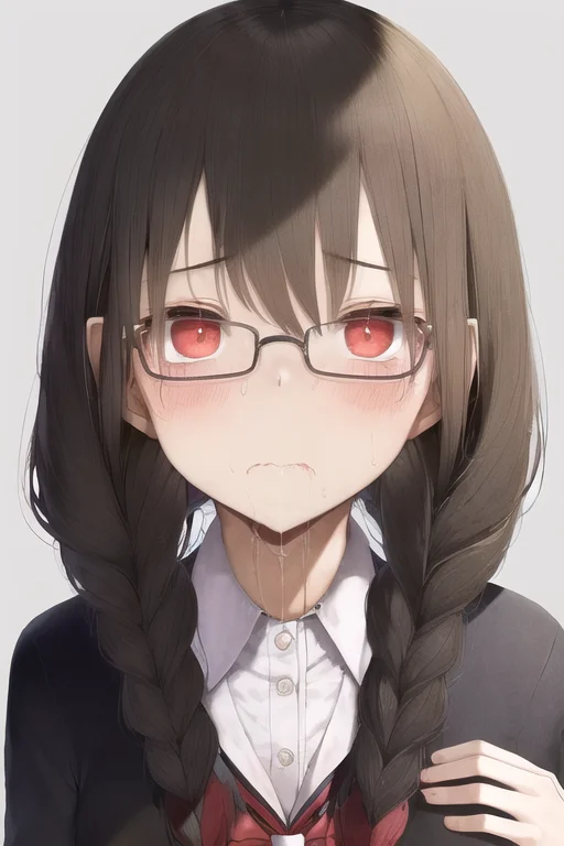 Dalcefohitoria 177013, 1girl, School Uniform, Portrait, Blac...