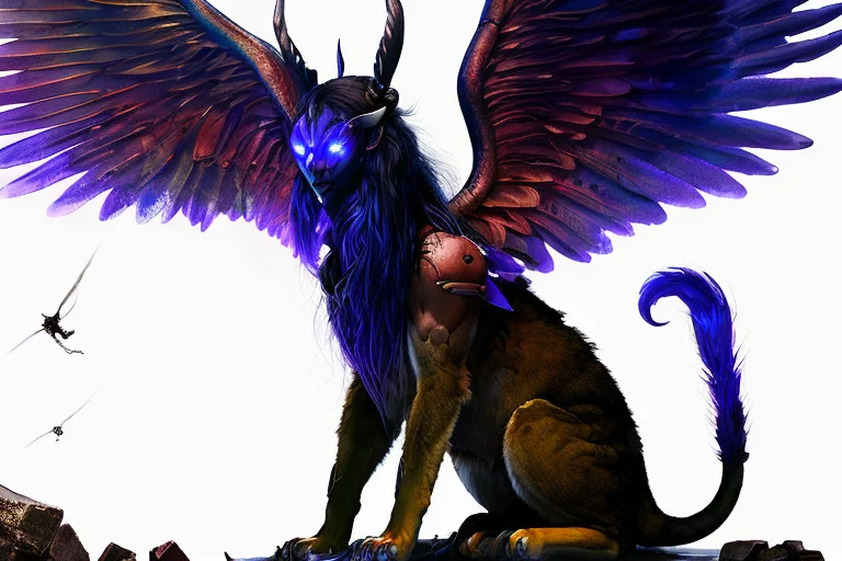 Solo Sphinx Sitting, 8k Resolution, Detailed Glowing Eyes, F...