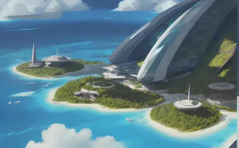A Tropical Island, Spaceship In The Sky, Base Building, Mast...