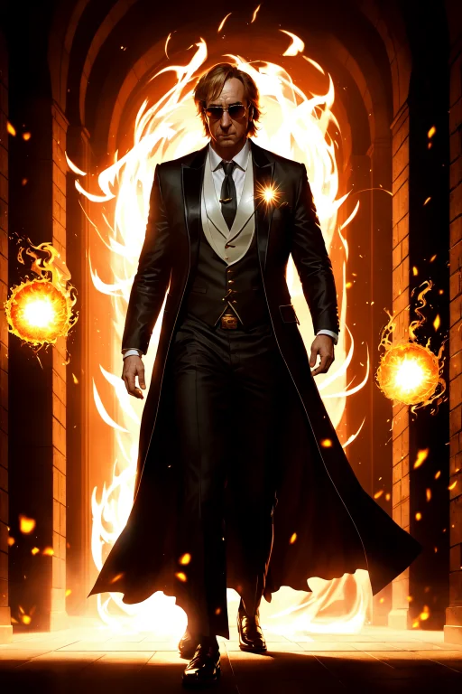 Photorealistic Photo Of Saul Goodman As A Wizard Walking In...