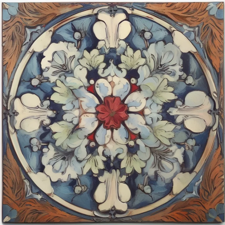 18th Century Portuguese Ceramic Tile Art, Depicting Beautifu...