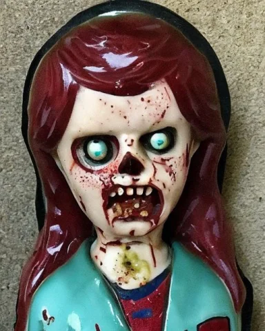Zombie Exploring A Haunted Graveyard With Dollzy1, Very Deta... — Stable Diffusion AI Prompt: ((Zombie)) exploring a haunted graveyard with dollzy1, Very detailed, clean, hig...
