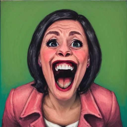 A Portrait Of A Woman Screaming