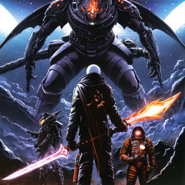 Ultimate Overlord, Mechanical Warrior, Flame Sword, Outer Sp...
