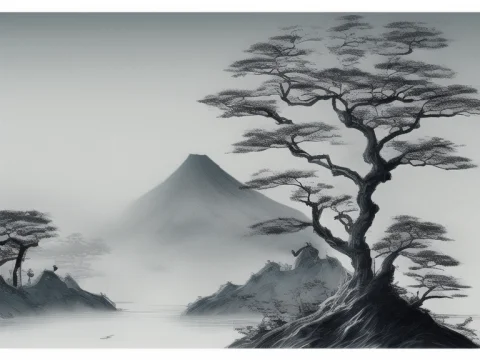 Shuimo Landscape Dreamlikeart — Stable Diffusion AI Prompt: _shuimo_ landscape dreamlikeart