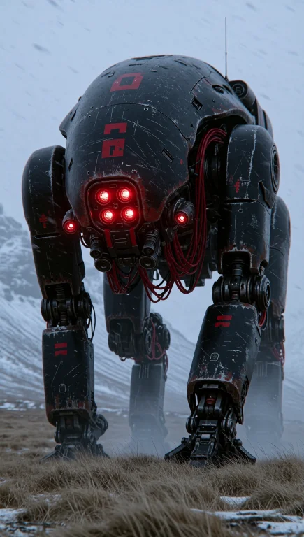 Dcsc1f1. Low-angle Full-body Shot Of A Massive Quadrupedal R...