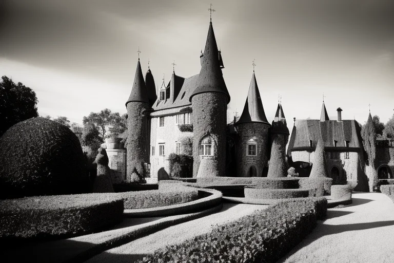 Panning Shot Black And White Photo On Agfa Apx Film, Castle1...