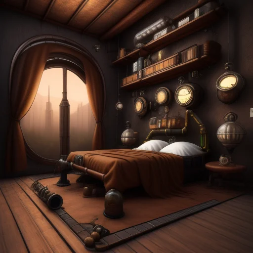 Bedroomai, A Steampunk Style Bedroom