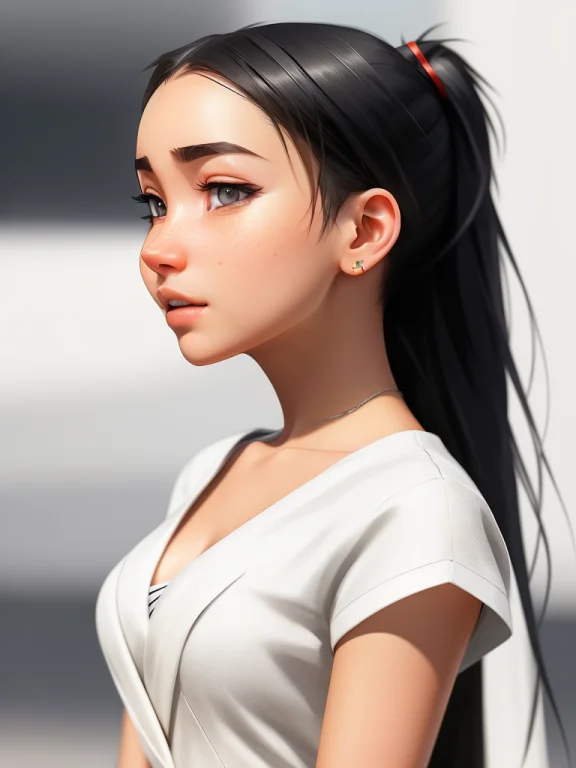 Ssdarts A Girl, Dark Athmosphere, Hyper-realistic, Hyper-det...
