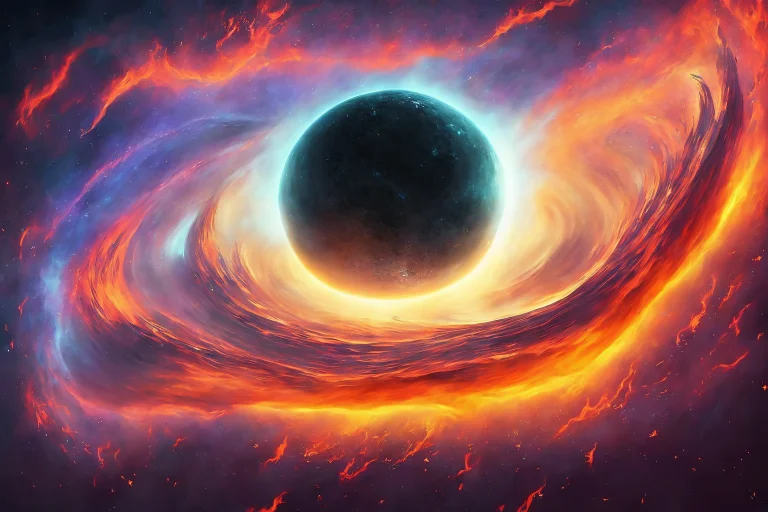 Black Hole, Dramatic, Flames, Space, Art By Dgtlv2
