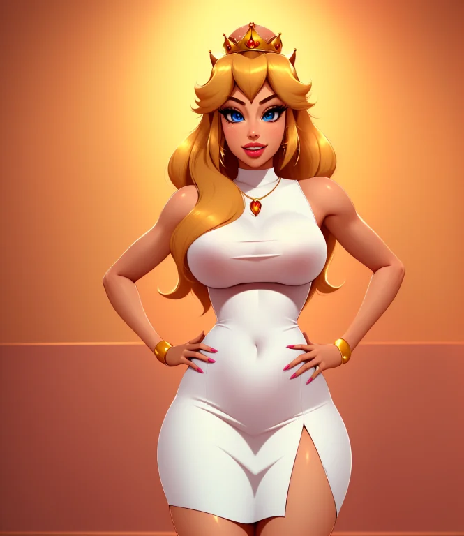 8k, High-resolution, Waist Body View, Slim Body, Princess Pe...