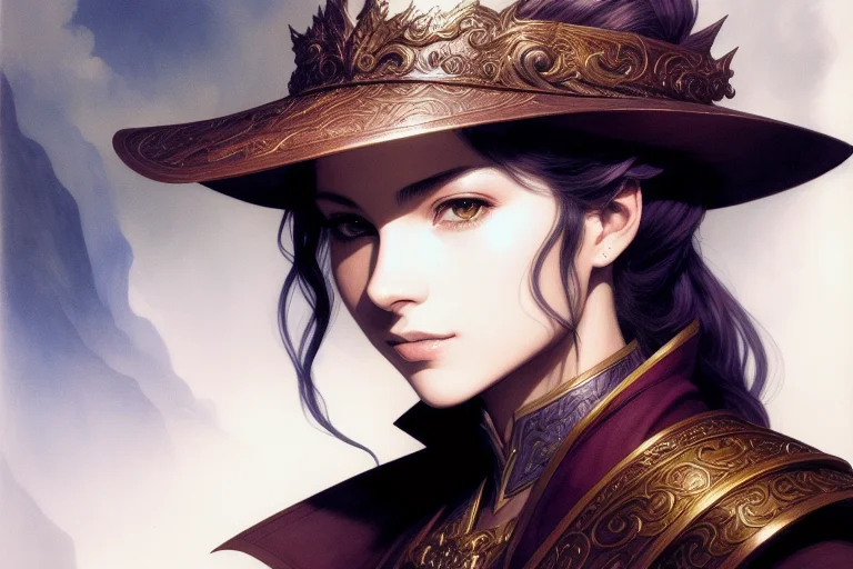 A Mysterious And Ultra Detailed Portrait Of A Female Dragon...