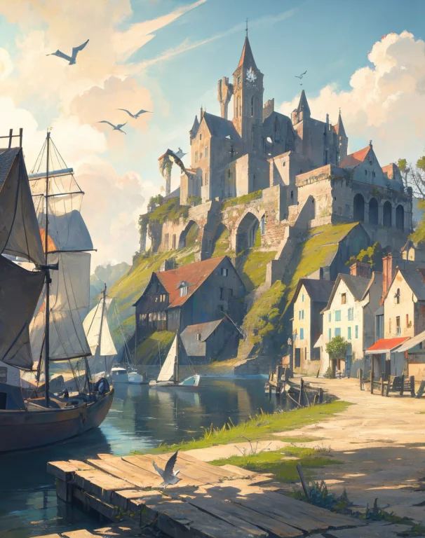 An Abandoned Medieval Town Reclaimed By Nature, Birds, Sailb...