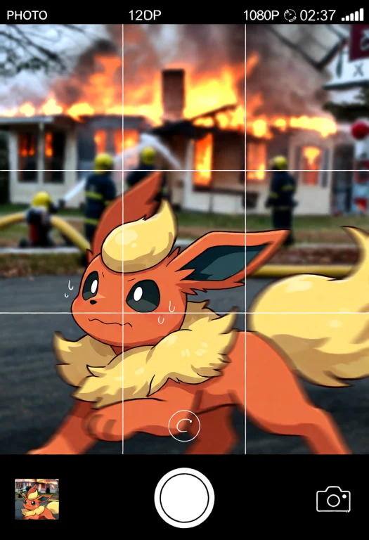 A Smartphone Camera App Screenshot, Photo Mode Interface. To...