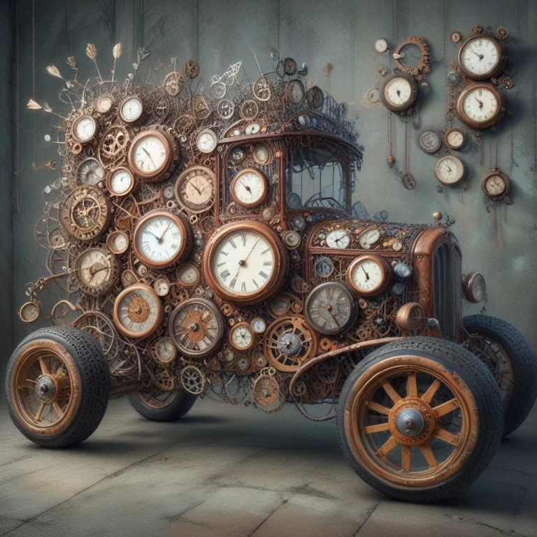 Clockstyle Hot Rod, Made Of Clocks, Clocks Eveywhere, All Cl...