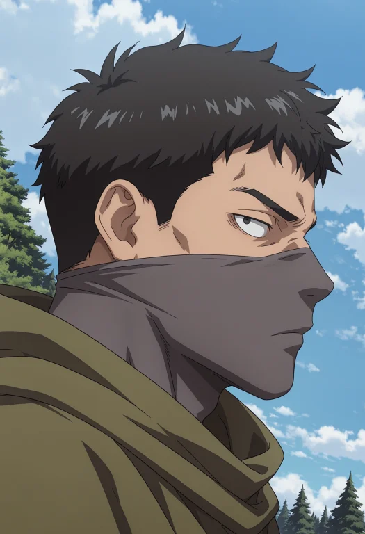 1boy, Solo, Outlawishura, Weight1.21short Black Hair, Black...