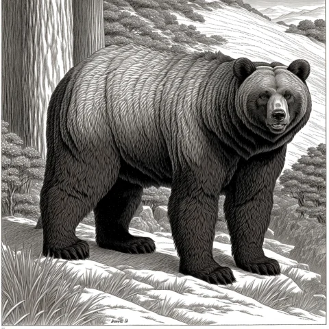 Bear, By Kentaro Miura — Stable Diffusion AI Prompt: bear, by kentaro miura