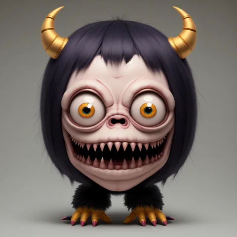 A Fantz Monster Design, Funny, Ultra Detailed, Human Head, D... — Stable Diffusion AI Prompt: A fantz monster design, funny, ultra detailed, human head, doll 