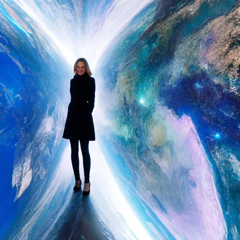Photo, Pretty Woman Standing A Planet-wide Disaster Caused B...