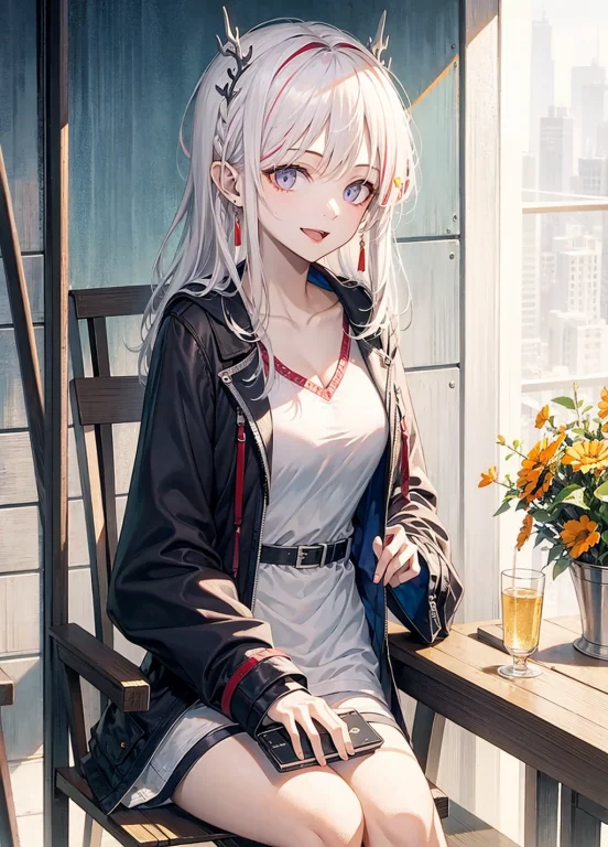 1girl,origen,cowboy Shot,close Mouth,sitting,chair
