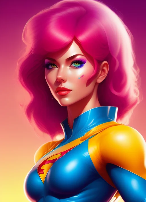 Portrait Of A Beautiful Superhero, Rainbowpatch 0.5,