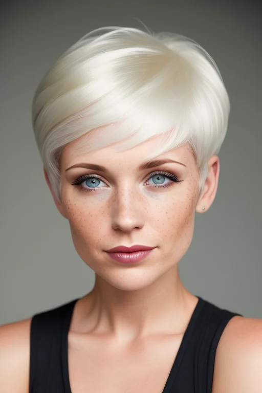 Woman 30s Freckles0.8 Photograph Hairstyle Pixie