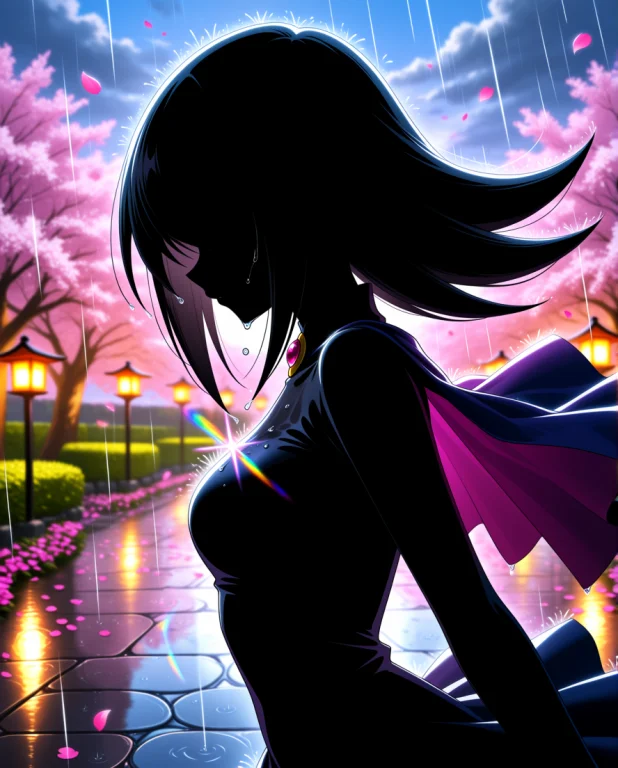 Dark Magician Girl From Yu-gi-oh As A Pitch-black Silhouette...