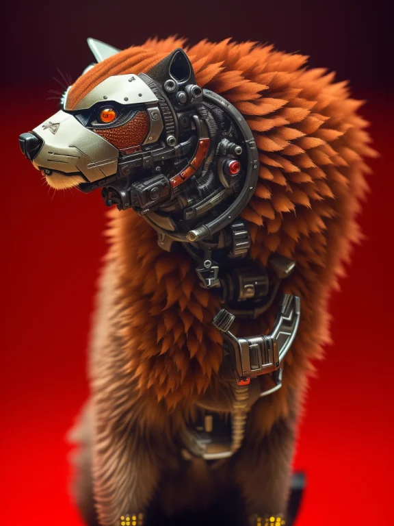 A Brutal Honey Badger Made Out Of Metal, Honey Badger, Cybor...