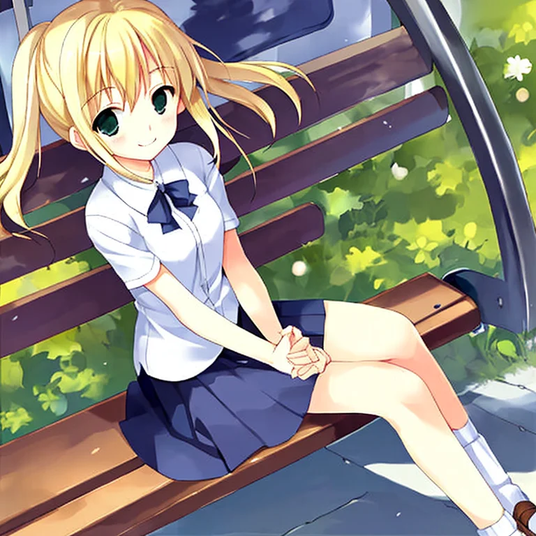 Portrait512 Of Smile512 A Little Blonde Girl Waiting At The...